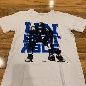 White "Unbeatable" Football Graphic Tee
